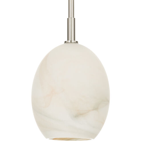 Artemis 1 Light 8 inch Polished Nickel Pendant Ceiling Light in Alabaster Glass